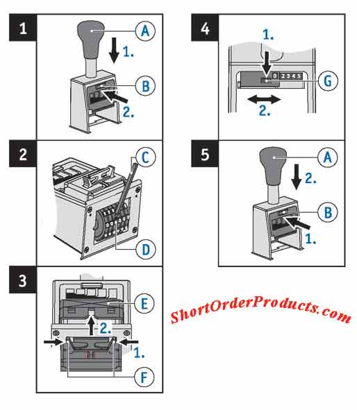 how to set a numbering machine